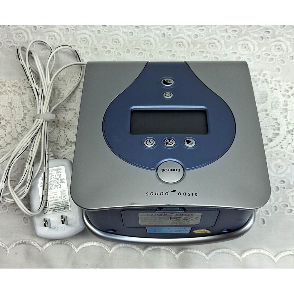 Sound Oasis S-650 Sound Therapy System Machine Sleep Aid, Silver/Blue Relaxation